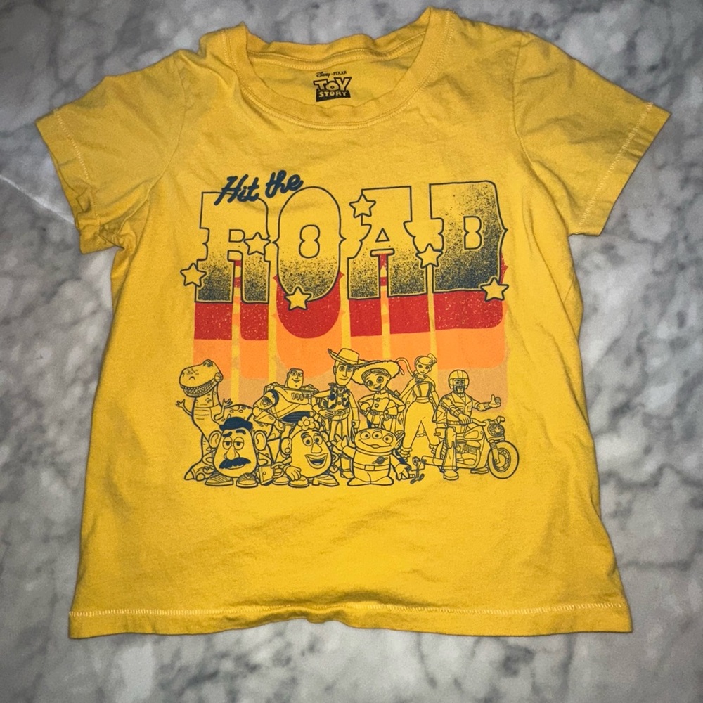 Disney Yellow Toy Story 'Hit the Road' Graphic Tee